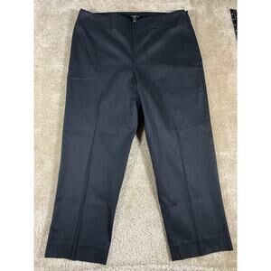 Talbots Heritage Women’s 8 Petite Ankle 30x22 Side Zip Black Stretch Capri #377